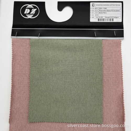 Poliéster Cotton Cotton Fleece P/D de tecido